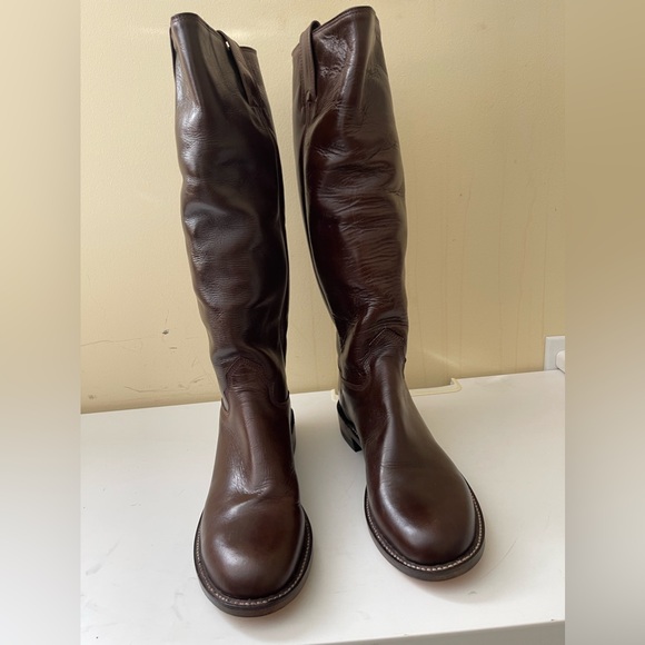 NWT Alberta Boot Brown Cowhide Leather Western Boots Women Size 9.5 US - Picture 2 of 8